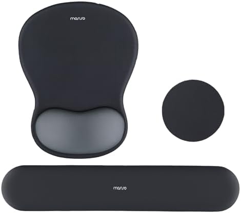 MOSISO Wrist Rest Support for Mouse Pad&Keyboard Set, Slate Gray by MOSISO