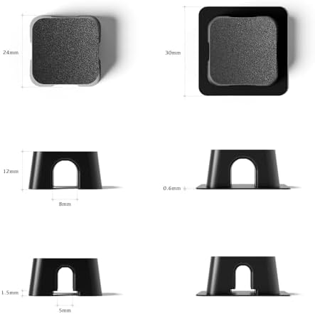 Magnetic Cable Organizer – Desktop Multipurpose Cord Keeper & Cable Management Clip for Home & Office (Black Block 20Pcs) - Image 3