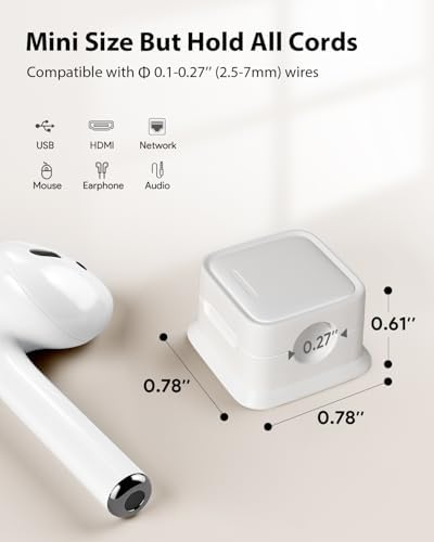 12 Pack Cord Organizer, Magnetic Cable Clips, Under Desk Management, White - Image 5