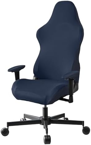 Stretch Gaming Chair Cover, Soft and Comfortable, Dust Protection, Modern Design, for Office Computer Racing Seat(Dark Blue) by Unknown