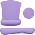 Keyboard Wrist Rest Pad Mouse Pad with Wrist Support Set of 3, Gaming Mousepad with Non-Slip Rubber Base, Ergonomic Memory Foam Mouse Cushion Support for Home Office Laptop Computer, Purple by LIZPARE