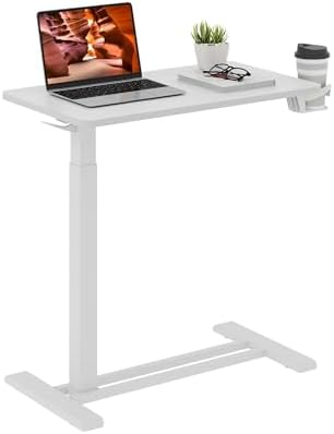 28'' Medical Overbed Bedside Table with Wheels,Rolling Table by FitStand