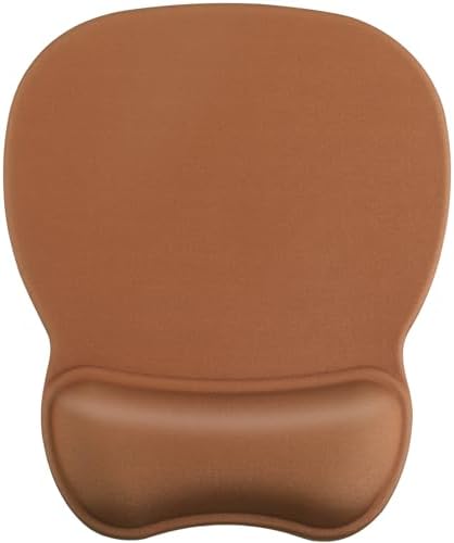 MROCO Ergonomic Mouse Pad with Gel Wrist Rest, 9.4 x 8.1 in, Coffee Brown by MROCO