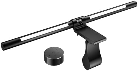 OOWOLF 7.5W 20.1" Computer Monitor Light Bar with Remote Control Backlight, Eye-Care CRI≥98 Stepless Dimming Brightness and Color Temperature, No Screen Glare Computer Monitor Lamp for Office Gaming by OOWOLF