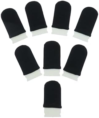 VI-FA 8 Pack Black Gaming Finger Sleeves, Breathable Anti-Slip Thumb Covers, High Sensitivity Touchscreen for Mobile Gamers - Image 2