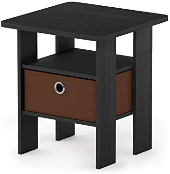 Furinno ANDREY Square Side Table, End Table, Night Stand, Americano - Image 5