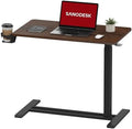 SANODESK 32'' Mobile Standing Desk with Hidden Wheels,Pneumatic Laptop Desk by sanodesk