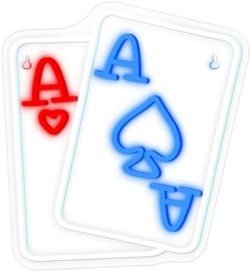 Playing Cards Neon Sign Blue Red Poker Neon Signs for Wall Decor - Image 7