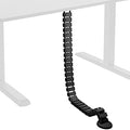 VIVO Under Desk Vertebrae Cable Management Kit, Adjustable Quad Entry Flexible Cord Organizer for Home Office, Black, DESK-AC01C by Unknown