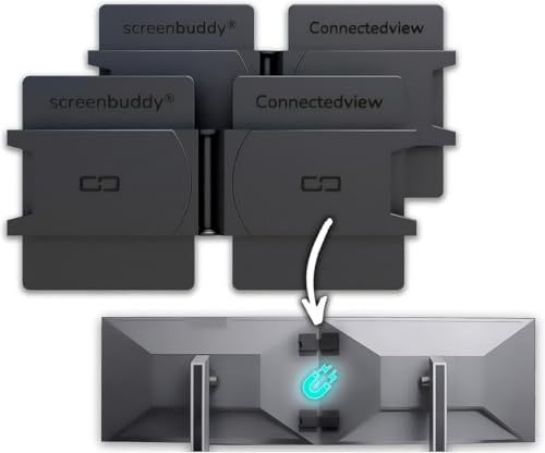 Set of 2, Magnetic Connection for Your Screens, Suitable for All Computer Monitors - Innovative Computer and Gaming Equipment by screenbuddy
