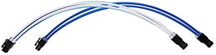 Formulamod PSU Cable Extension Kit 18AWG Sleeved, 24 Pin ATX + 8 Pin EPS + Dual 8 Pin PCI-E, Custom PC Cable Extensions with Combs for Clean Cable Management & Gaming PC Build (White Sky Blue Blue) - Image 6