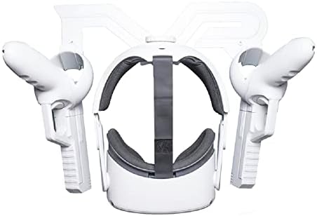 VR Headset and Controller Wall Mount Storage Stand Hook Compatible for Meta Quest 3 / Quest 2 / Pro / 1, PSVR 2, Pico 4, Rift S, Hp Reverb G2, HTC Vive, Valve Index, PS VR (White) - Image 4
