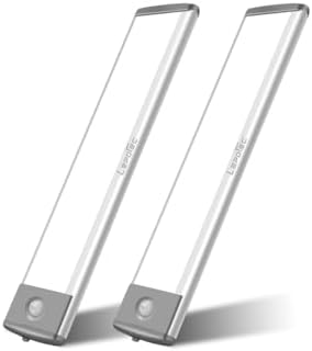 LEPOTEC 30 LED Under Counter Closet Lighting, LED Motion Sensor Cabinet Light, Battery Operated Pantry Light for Mom, 1800mah Rechargeable Wireless Motion Sensor Closet Light (2 Pack) by Home