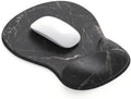 ErgoComfort Gel Wrist Rest Mouse Pad-Ergonomic Office Mousepad with Wrist Support-Non-Slip, Design Desk Accessories Mat for Home&Game Decor (08Black Marble) by DEMONCHEST