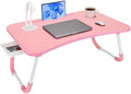 Laptop Bed Desk, Lap Desk, Laptop Table with USB Charge Port, Desktop Card, Cup Holder, Foldable Bed Tray Table for Couch Sofa Chair Floor Eating Working by CSYY