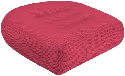 Car Booster Thick Height Adjustable Seat Cushion with Breathable Mesh Cover, Portable Seat Cushion for Driving, Office Chairs Wheelchairs Trucks SUV's and Home Use Pink by Runfider