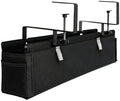 Anti-Sag Metal Base Under Desk Cable Tray, No Drill, 28inch Black by Unknown
