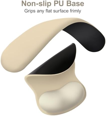 MOSISO Wrist Rest Support for Mouse Pad&Keyboard Set, Khaki - Image 4