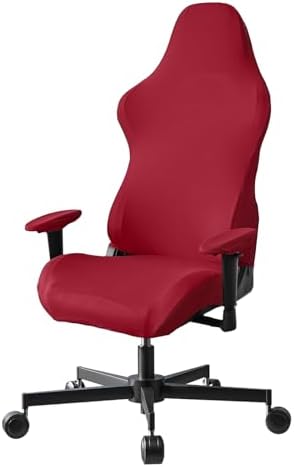 Stretch Gaming Chair Cover, Soft and Comfortable, Dust Protection, Modern Design, for Office Computer Racing Seat(Red) by Unknown