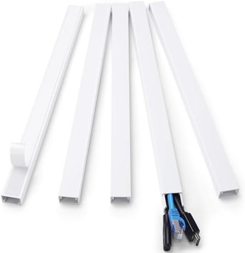 ZhiYo Cord Hider 71in(5 x L14in), Cord Covers for Wires on Wall, Cable Hider for Wall Mounted TV, Wire Cover for 2-4 Cords, Paintable Wire Concealer, Easy Cable Management, W0.95in H0.55in, White - Image 7