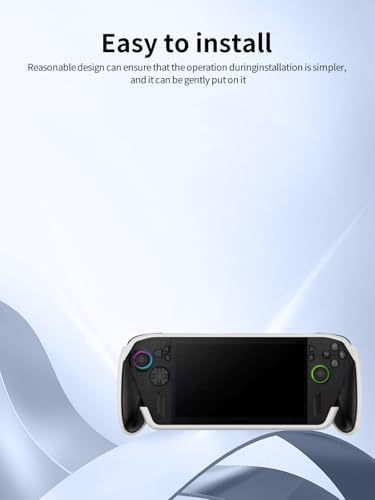Case for ROG Ally X 7" Gaming Handheld, Thin Slim Lightweight&Stand&Scratch Proof Durable Protection Rubber TPU Cover (White). - Image 4