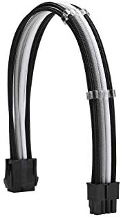 Formulamod PSU Cable Extension Kit 18AWG Sleeved, 24 Pin ATX + 8 Pin EPS + Dual 8 Pin PCI-E, Custom PC Cable Extensions with Combs for Clean Cable Management & Gaming PC Build (Black Silver White) - Image 4