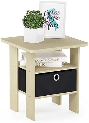 Furinno ANDREY Square Side Table, End Table, Night Stand, Steam Beech by Furinno-FitsYourSpaceFitsYourBudget