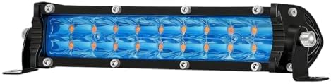 Blue LED Light Bar, Fishing Light 60W 6000lm 7 Inch Offroad Driving Light Bar Fog Reverse Lights 12V-60V, Waterproof Ultra Slim LED Off Road Lightbar for Truck ATV UTV RV Mower Golf Cart Boat Yacht by SanYoung-AutomotiveLights