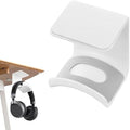 YAODHAOD Headset Hanger Holder Wall Mount, Sticky Headset Stand Holder Clip Under Desk for All Headphone/Controller (White,Hanging Style) by YAODHAOD