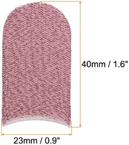 MECCANIXITY Mobile Gaming Finger Sleeve Controller Finger Thumb Sleeve Gloves Pink/White, Carbon Fiber Anti-Sweat Breathable, for Mobile Phone Game, Pack of 20 - Image 2
