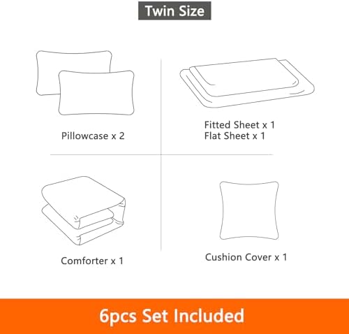6 Piece 3D Block Comforter Set Twin Size for Boys Kids Room Vibrant Red Green Gaming Block Bedding Set Bed in a Bag for Boys Girls Kids Teens Bedroom Decorative Twin12 - Image 4