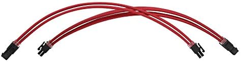 Formulamod Sleeved PSU Cable Extension Kit 18AWG Braided ATX 24-Pin/Dual PCIe 8-Pin/CPU 8-Pin for Mainstream Gaming Builds, with Cable Combs (red) - Image 6