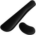 Wrist Rest for Computer Keyboard and Mouse, Ergonomic Design Wrist Support Pad for Keyboard, Soft Memory Foam Desk Pads Support Hand and Arm Easy Typing Pain Relief, 2 Piece Pad, Black by FreeNook