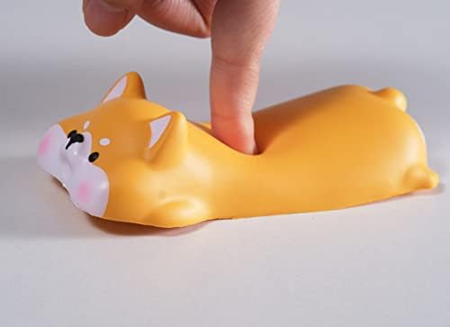 Cityhermit Cute Wrist Rest Support for Mouse Computer Arm Rest for Desk Ergonomic Kawaii Office Supplies Slow Rising PU Mouse Pad (Yellow Shiba Inu-2pcs) - Image 4