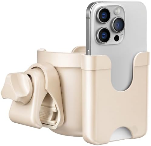 Cup Holder for Walker: Stroller Cup Holder Attachment with Phone Holder by Welcome