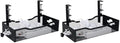 Large Under Desk Cable Management Tray - Heavy Duty Metal Cord Organizer with No Drill Installation for Office & Home Office Desks to Hide Wires & Power Strips (Black, XL) (Pack of 2) by G.Sumiker