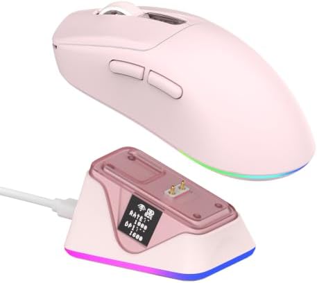 EPOMAKER NEX Lite Wireless Gaming Mouse w/Screens & RGB Charging Dock by EPOMAKER