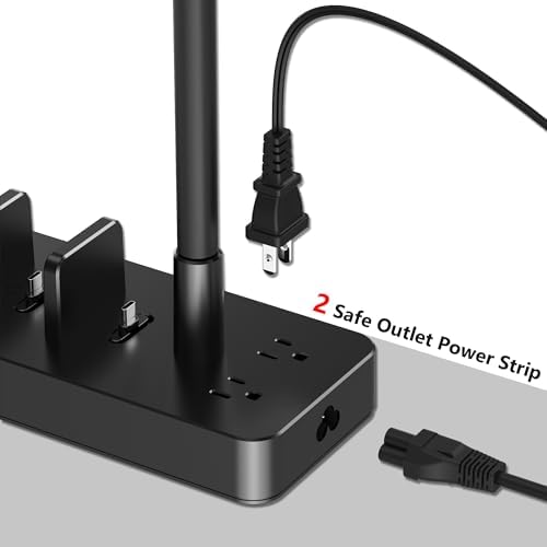 Drevet Charging Station for Multiple Devices, 6 Port USB C Fast Charger Station with 2 AC Outlets and Headset Stand, USB Charging Dock Compatible with Cellphone, Tablet, Kindle, iPhone, iPad and More - Image 5