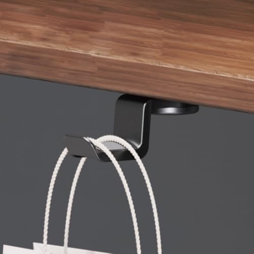 Headphone Hook Under Desk Holder Hanger Nylon 360° Rotating Adjustable Lightweight Students' Desk Hook Mount for Desk & Table Bag Backpack Headset Hook with 50lb Capacity (Screw Fixation) - Image 5