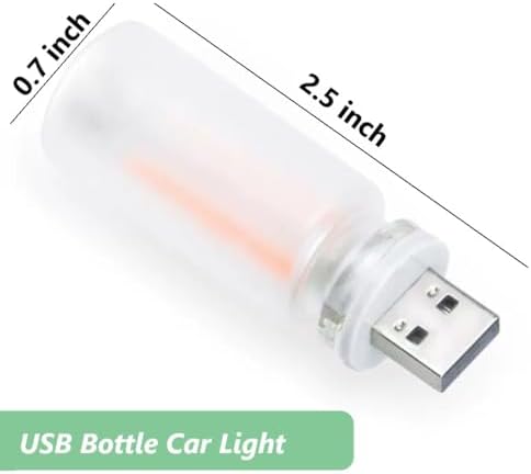 4PCS Dimmable Touch Control USB Light, Frosted Glass Night Lights, Glass Plug in USB Light Bulbs, Cute Interior Car Lights, Retro Led Ambient Lighting, Small Mood Lamp for Bedroom, Hallway, Nursery - Image 3