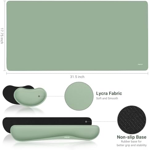 MOSISO Keyboard Mouse Pad Set, Gaming Mouse Pad&Keyboard Wrist Rest - Image 3