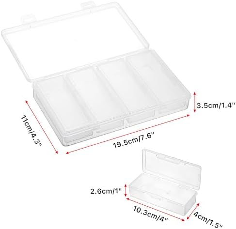 Hipiwe Plastic Qtip Cotton Swab Travel Case Hair Accessories Holder, 4-Slot - Image 3