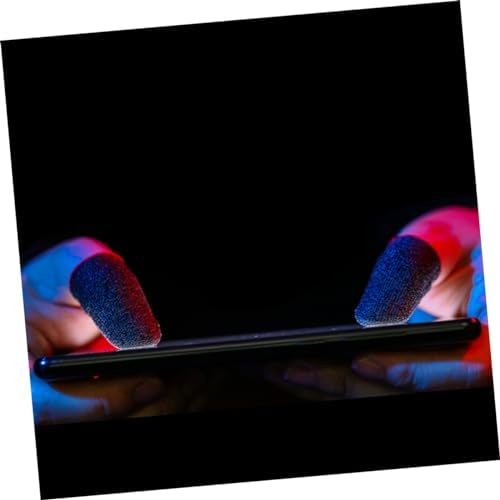10 Pcs Anti-Sweat Finger Cots for Gaming Refreshing Finger Sleeves Stylish Red Trim Silver Fiber Material for Mobile Gamers - Image 5