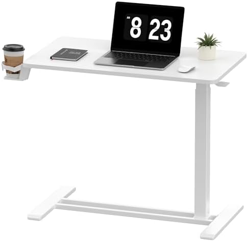 FLEXISPOT 32''Adjustable C Table Gas Spring Mobile Side End Table by Unknown