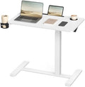 VASAGLE Overbed Table with Wheels, Mobile Laptop Standing Desk, 31.5 Inch by Unknown