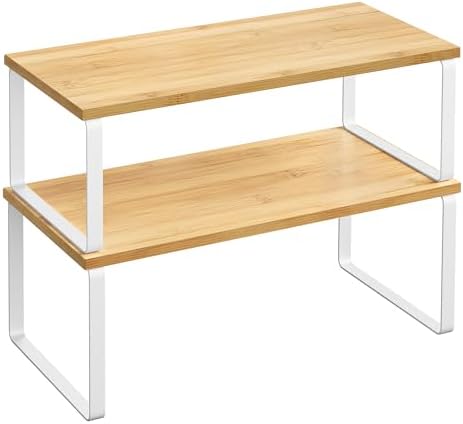 SONGMICS Cabinet Organizer Shelf, Set of 2 Spice Rack, Kitchen Storage by Unknown