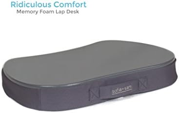 Sofia + Sam Mini Lap Desk with Memory Foam Cushion | Handle | Fits Laptops Up to 15" | Work from Home | Silver | Portable Travel Desk | Reading Writing and Coloring - Image 3
