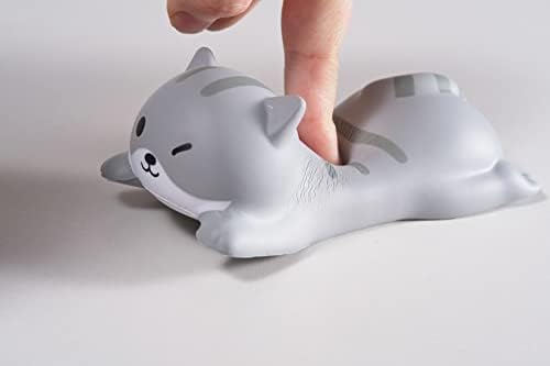 Cityhermit Cute Wrist Rest Support for Mouse Keyboard Computer Elbow Pad Arm Rest for Desk Ergonomic Kawaii Office Supplies Slow Rising PU Mouse Pad Cat - Image 2