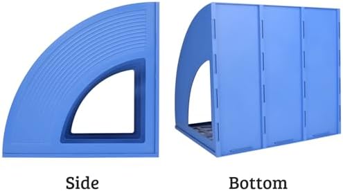 SAYEEC Magazine File Holder Desk Binder Holder Plastic File Sorter Folder Organizer Stand Book Shelf Dividers Vertical Filling Storage Rack Desktop Bookshelf Display Box for Office School Home (Blue) - Image 5
