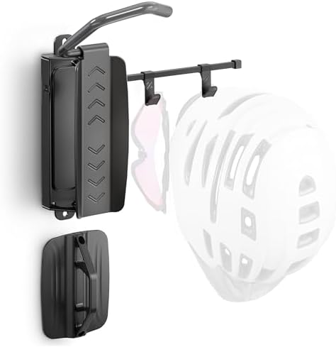 monTEK Swivel Bike Wall Mount with 2 Storage Hooks, Bike Hanger for Garage by monTEK